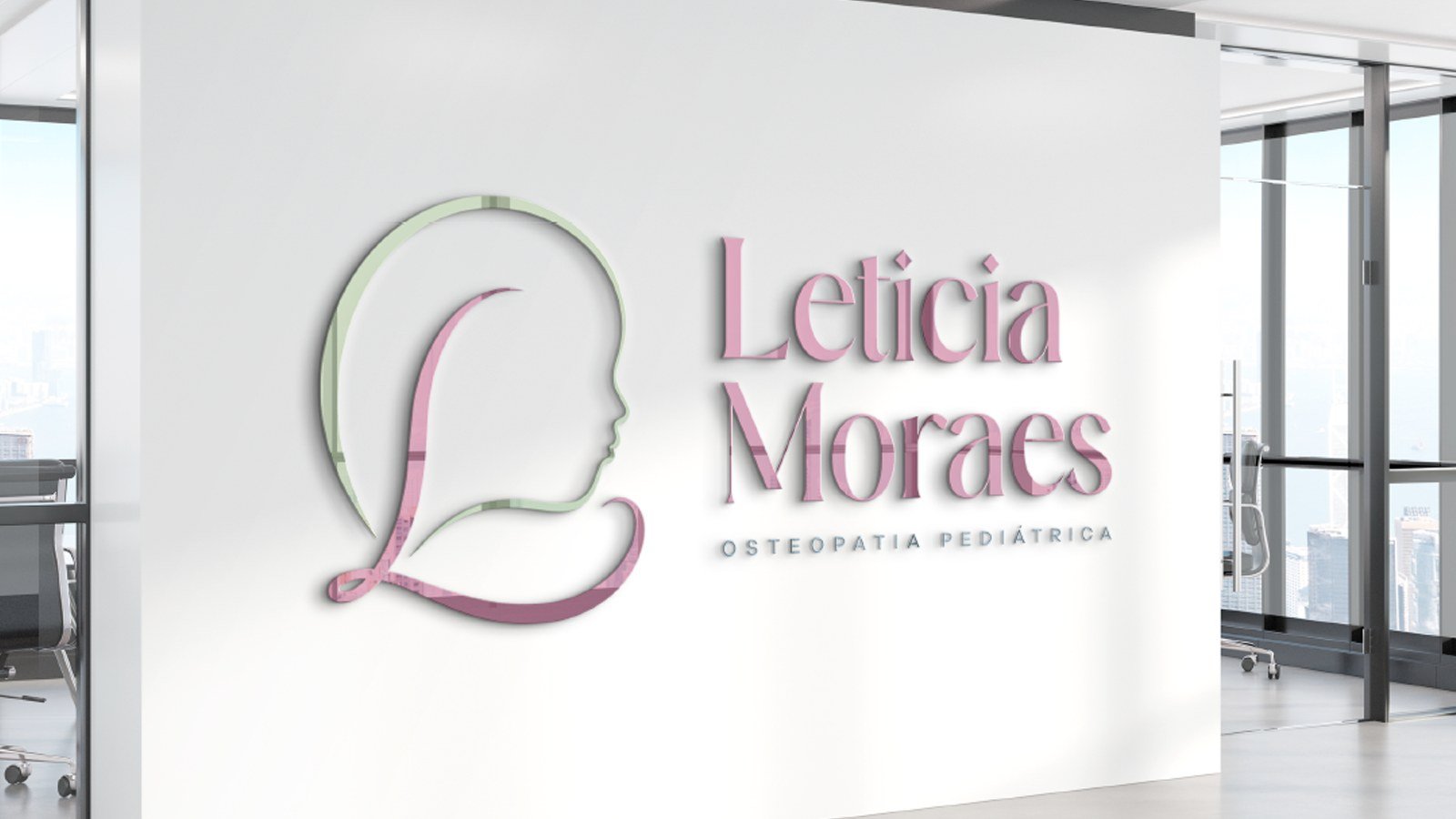 Mockup da identidade visual de Letícia Moraes